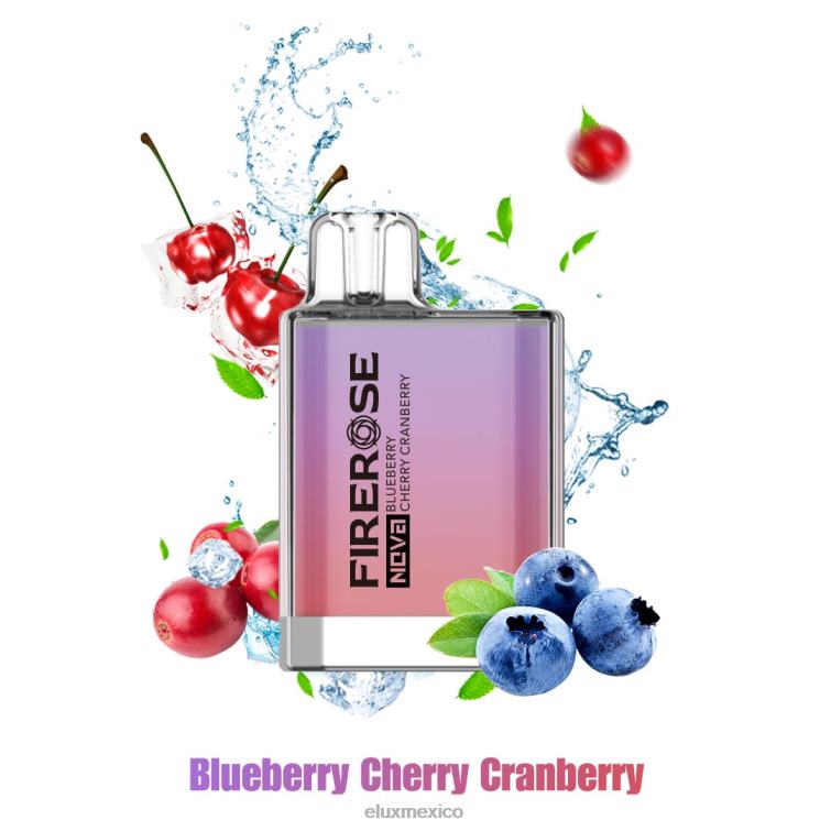 arándano cereza arándano Elux Firerose Nova Vape disponible de 600 inhalaciones - ELUX Mexico city - ZVRTN21